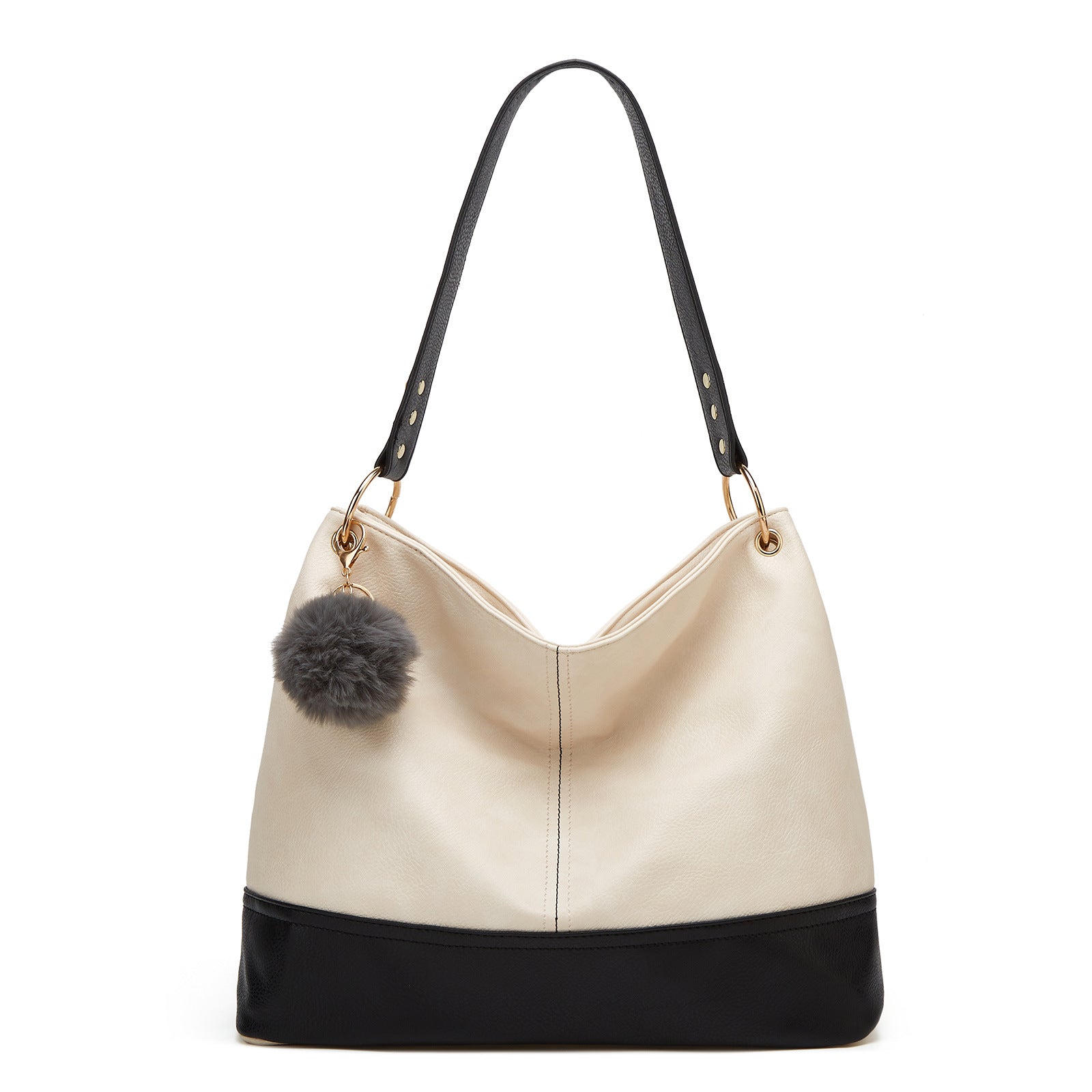 Wholesale PU Stitching Soft Leather Tote Bag